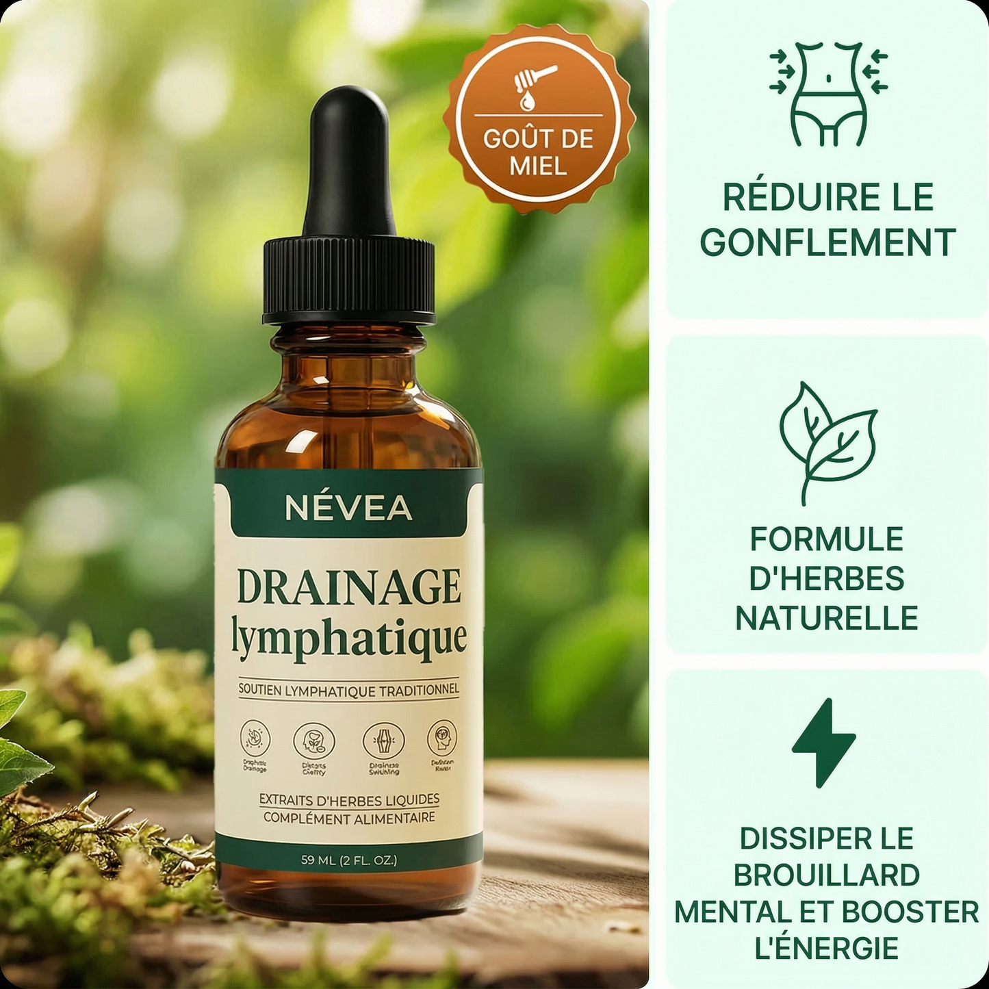 Légèreté retrouvée et gonflement réduit en 16 jours ou moins